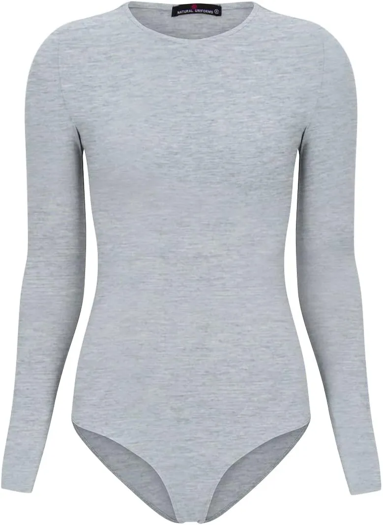 Natural Uniforms Long Sleeve Body Suit-Breathable Cotton Stretch
