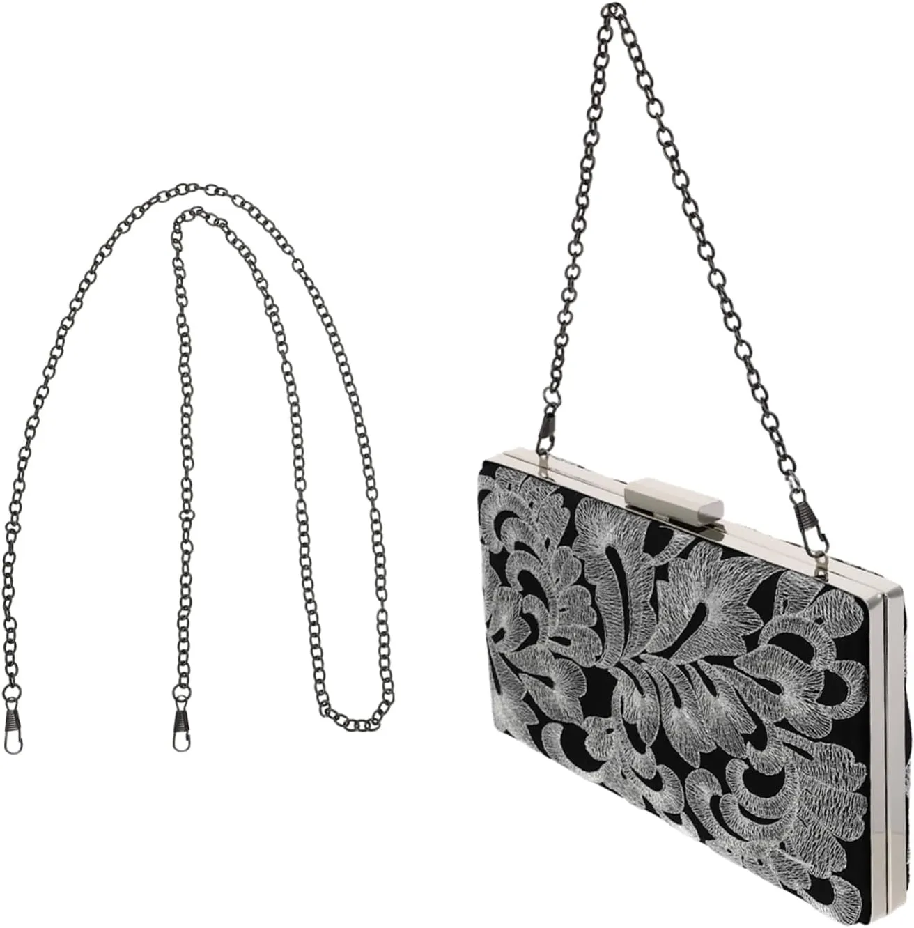 NOLITOY Small Compact Embroidered Clutch Lady Handbag Scratchproof Party Bag for Wedding Banquet