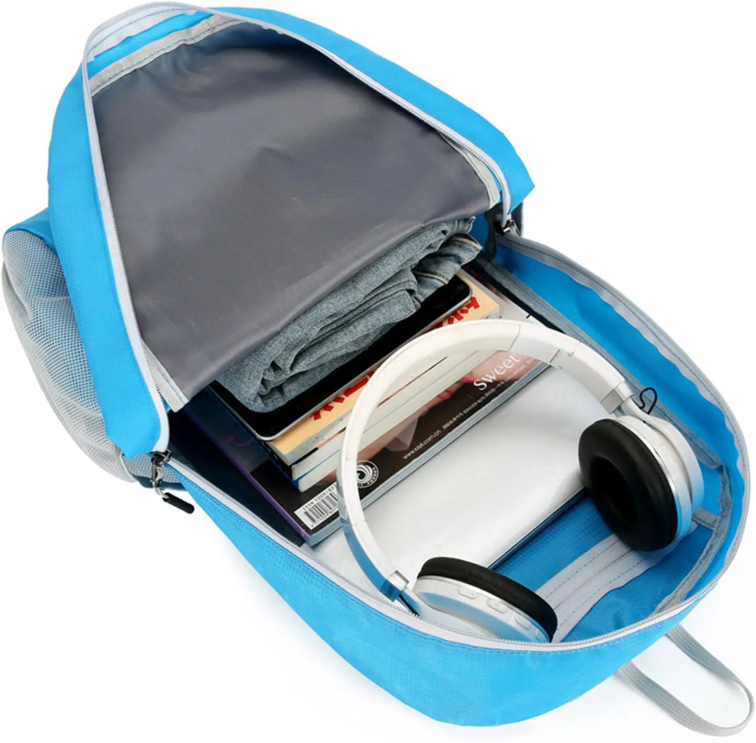 Packable Travel Backpack Foldable Lightweight Hiking Backpack for Women and Men Black Waterproof Small Backpack Mini Camping Back Pack for Beach Gym Outdoor Sport Running Travel Essentials