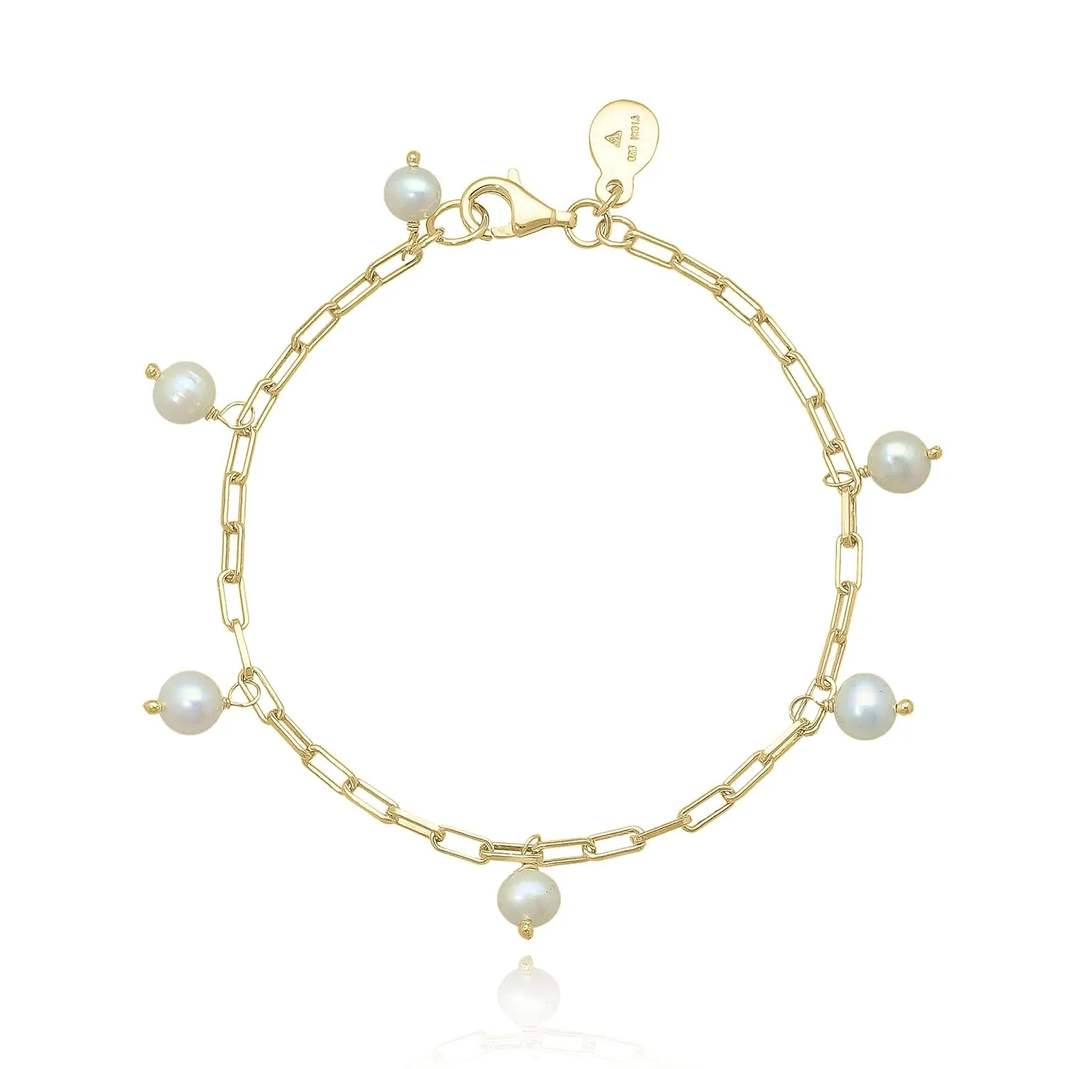 Pearl Bracelet for Women - 18K Gold Plated Dainty Pearl Jewelry - Adjustable Freshwater Pearl Bracelet - Elegant Small Pearl Bracelets for Women - Sophisticated and Stylish Accessory