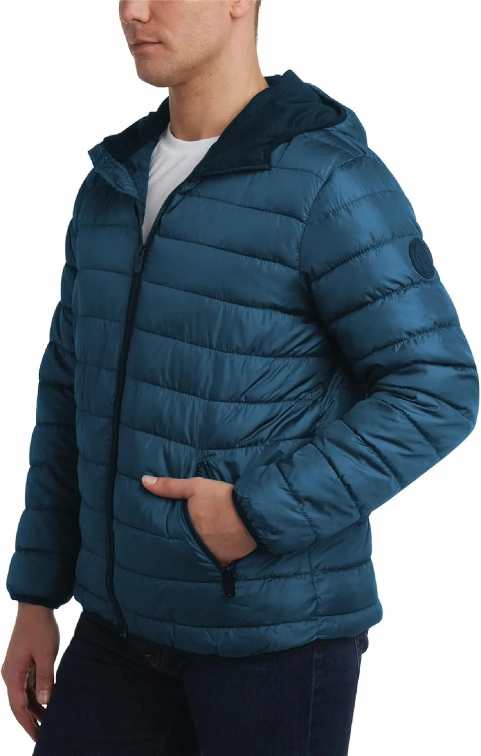 Perry Ellis Men's Winter Jacket - Soft Fleece Quilted Packable Puffer Hooded Down Jackets - Winter Jackets for Men (S-XXL)