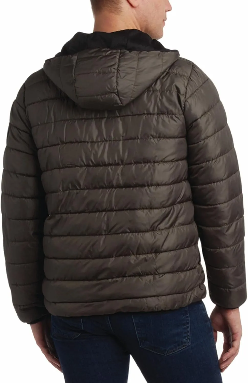 Perry Ellis Men's Winter Jacket - Soft Fleece Quilted Packable Puffer Hooded Down Jackets - Winter Jackets for Men (S-XXL)