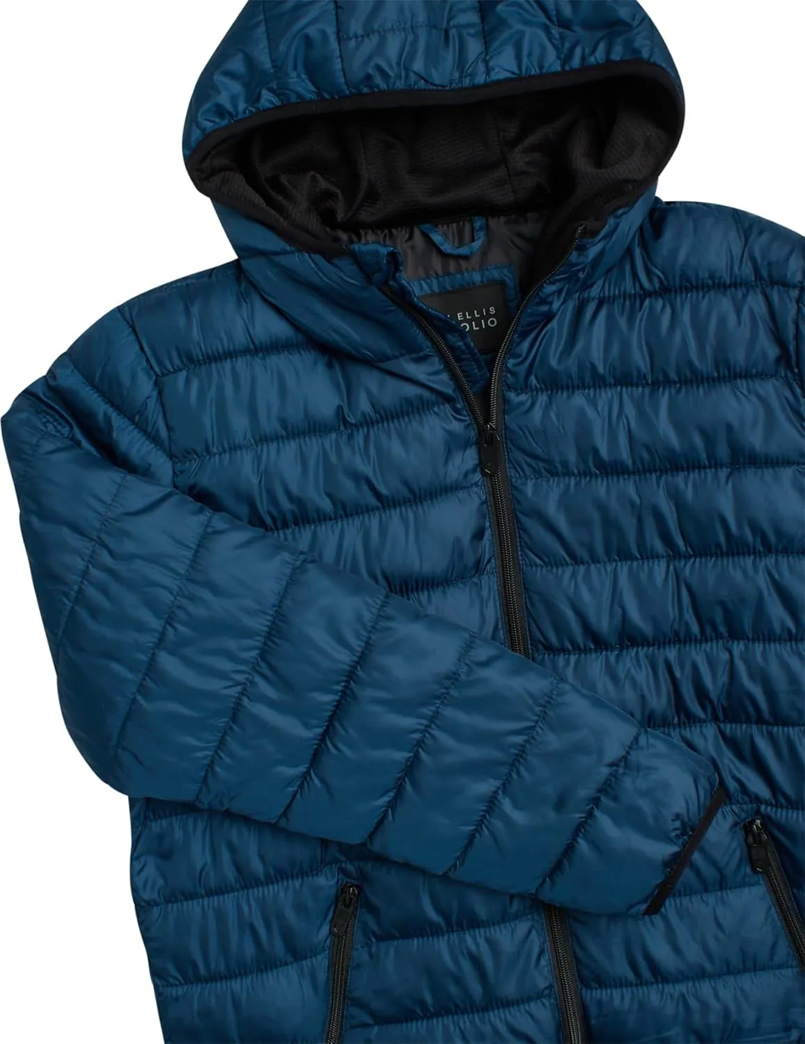 Perry Ellis Men's Winter Jacket - Soft Fleece Quilted Packable Puffer Hooded Down Jackets - Winter Jackets for Men (S-XXL)