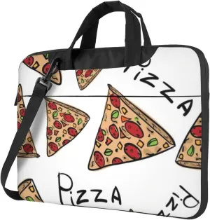 Pizza Pattern Modern 13-15.6 Inch Laptop Bag For Man And Women, Computer Messenger Bag, Trendy Shoulder Strap Design