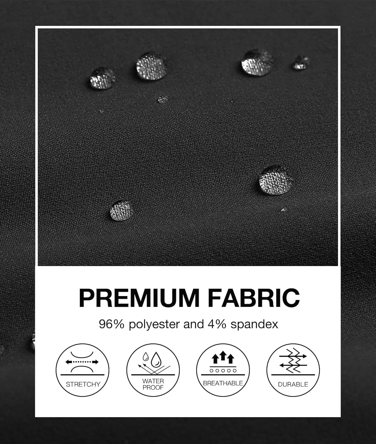 PULI Golf Pants Men Stretch Slim Fit Dress Casual Work Hiking Tapered Waterproof Pants with Pockets