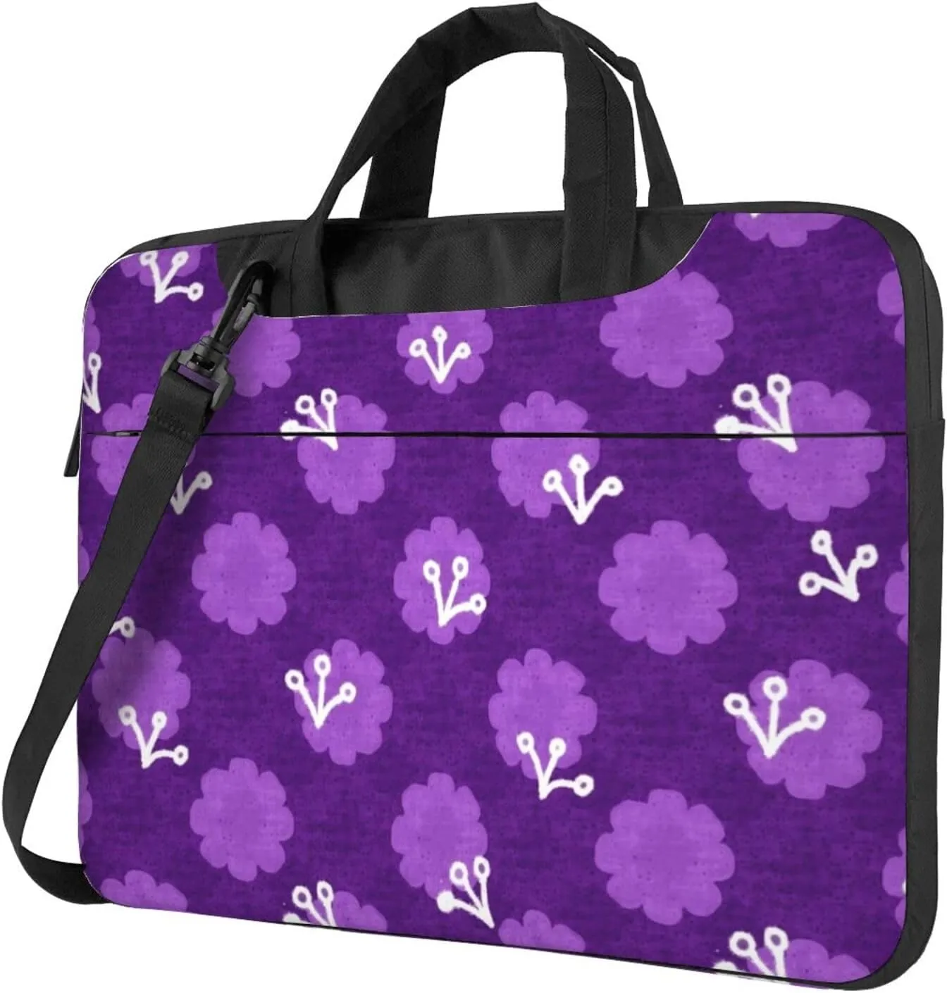 Purple Texture Graphic Modern 13-15.6 Inch Laptop Bag For Man And Women, Computer Messenger Bag, Trendy Shoulder Strap Design