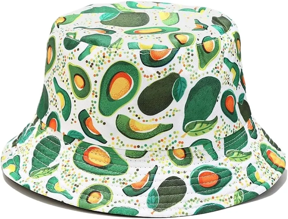 Quanhaigou Reversible Printed Bucket Hat,Summer Beach Outdoor Cap