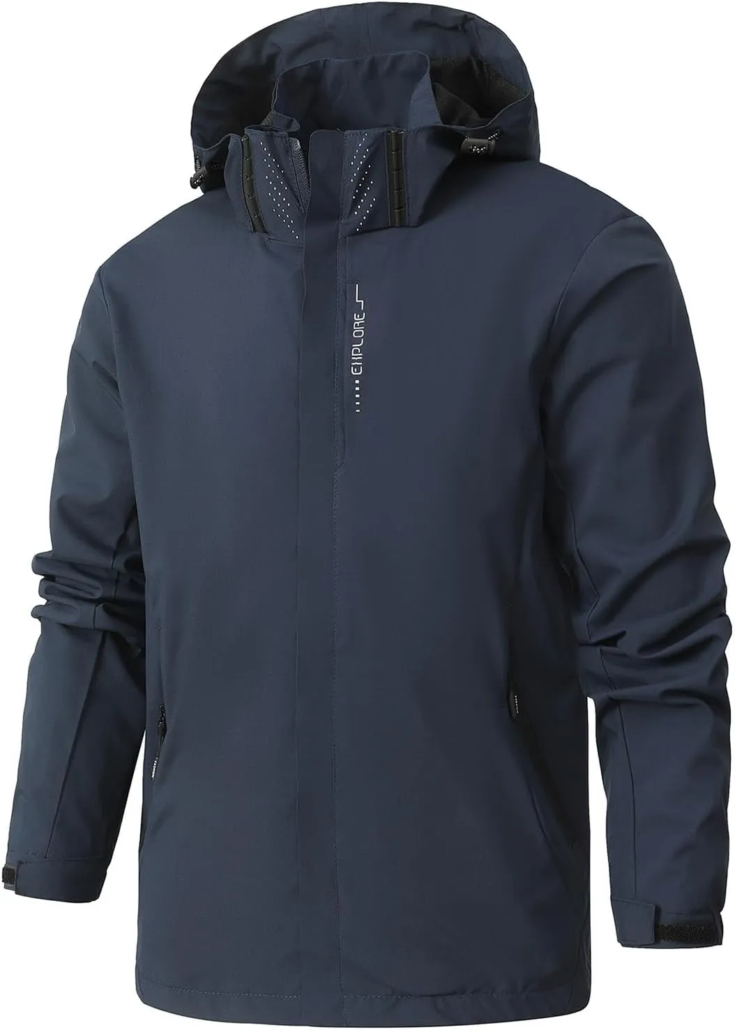 Rain Jacket Men Lightweight Jacket Hooded Mountain Softshell Windbreaker Windproof Waterproof Hiking Casual Raincoat