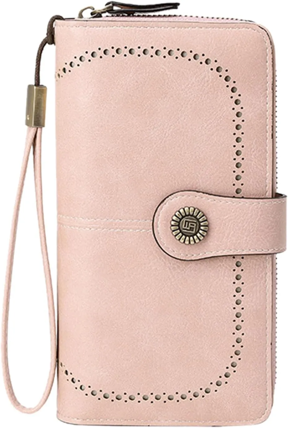 Rfid Wallet Women,2024 New Leather Wallet Wristlet for Women,Bifold Zip Around Large Capacity Rfid Blocking Credit Card Wallet Clutch Purses,Travel Wallet for Girls Ladies Mom Women