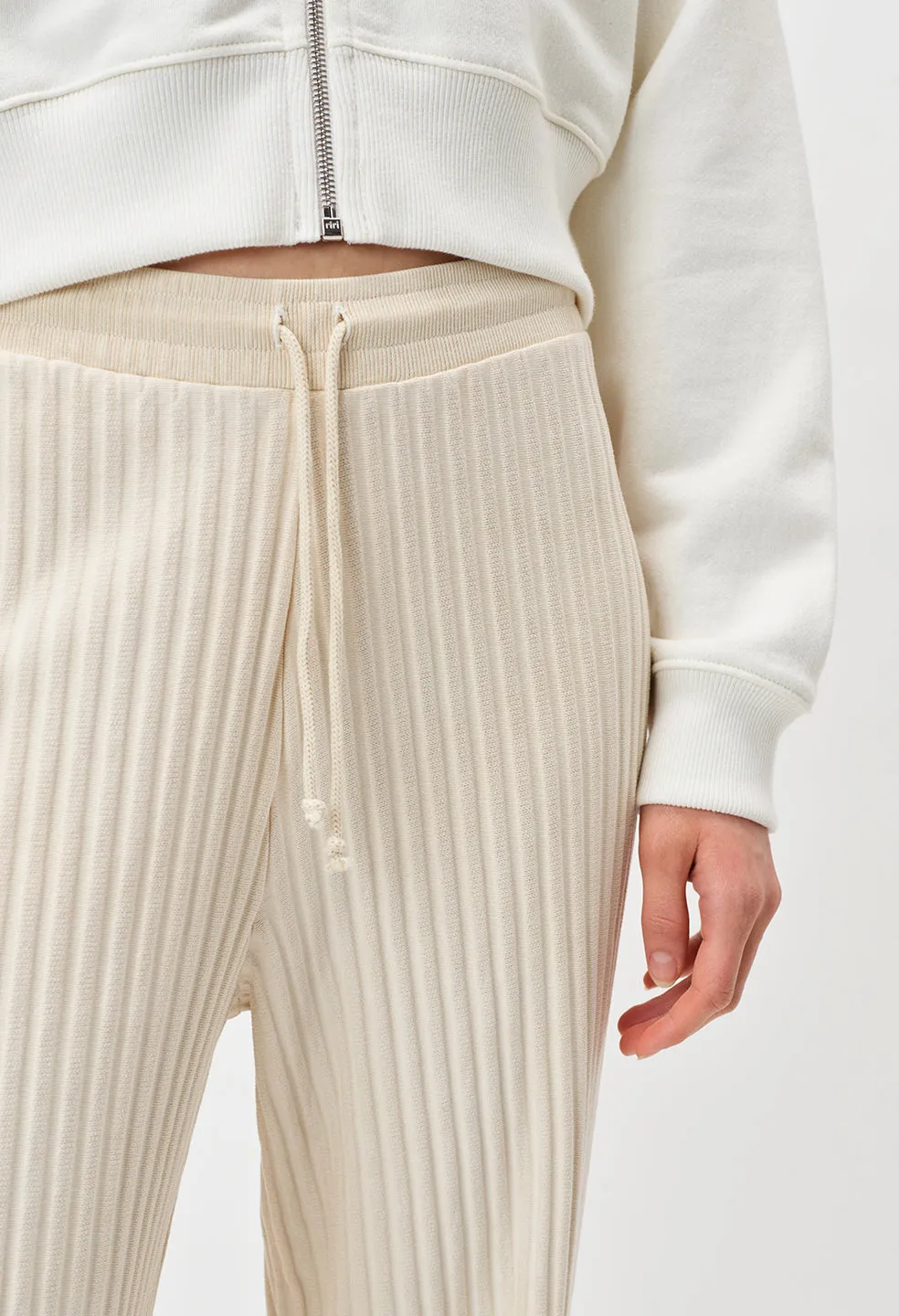 Ribbed Terry Sweatpants / Cloud
