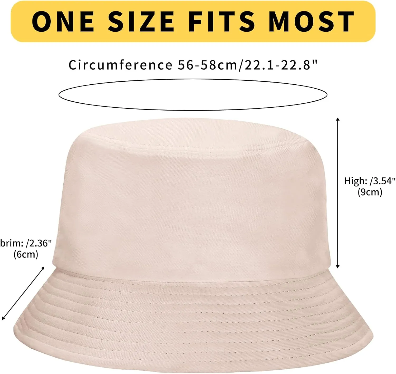 Rosoz 1 & 2 Pack Bucket Hat for Women Men Summer Travel Beach Sun Hat Outdoor Cap Unisex Bucket Hats