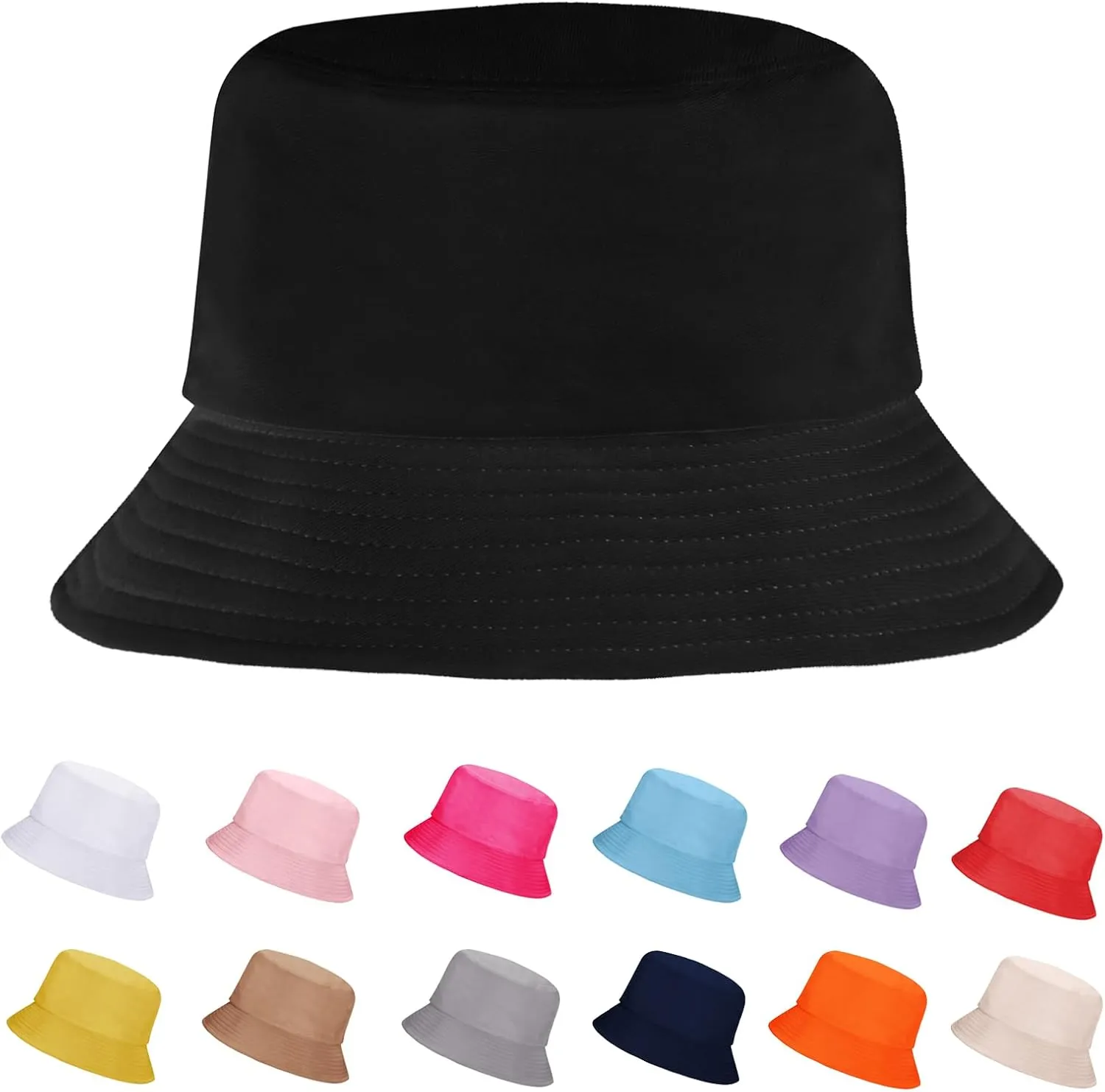 Rosoz 1 & 2 Pack Bucket Hat for Women Men Summer Travel Beach Sun Hat Outdoor Cap Unisex Bucket Hats