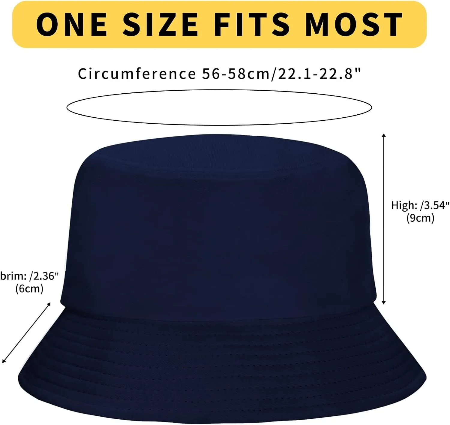 Rosoz 1 & 2 Pack Bucket Hat for Women Men Summer Travel Beach Sun Hat Outdoor Cap Unisex Bucket Hats