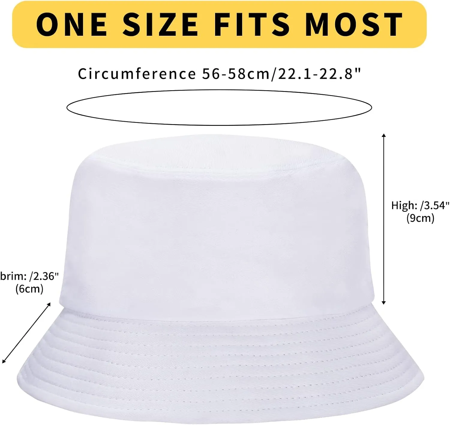 Rosoz 1 & 2 Pack Bucket Hat for Women Men Summer Travel Beach Sun Hat Outdoor Cap Unisex Bucket Hats