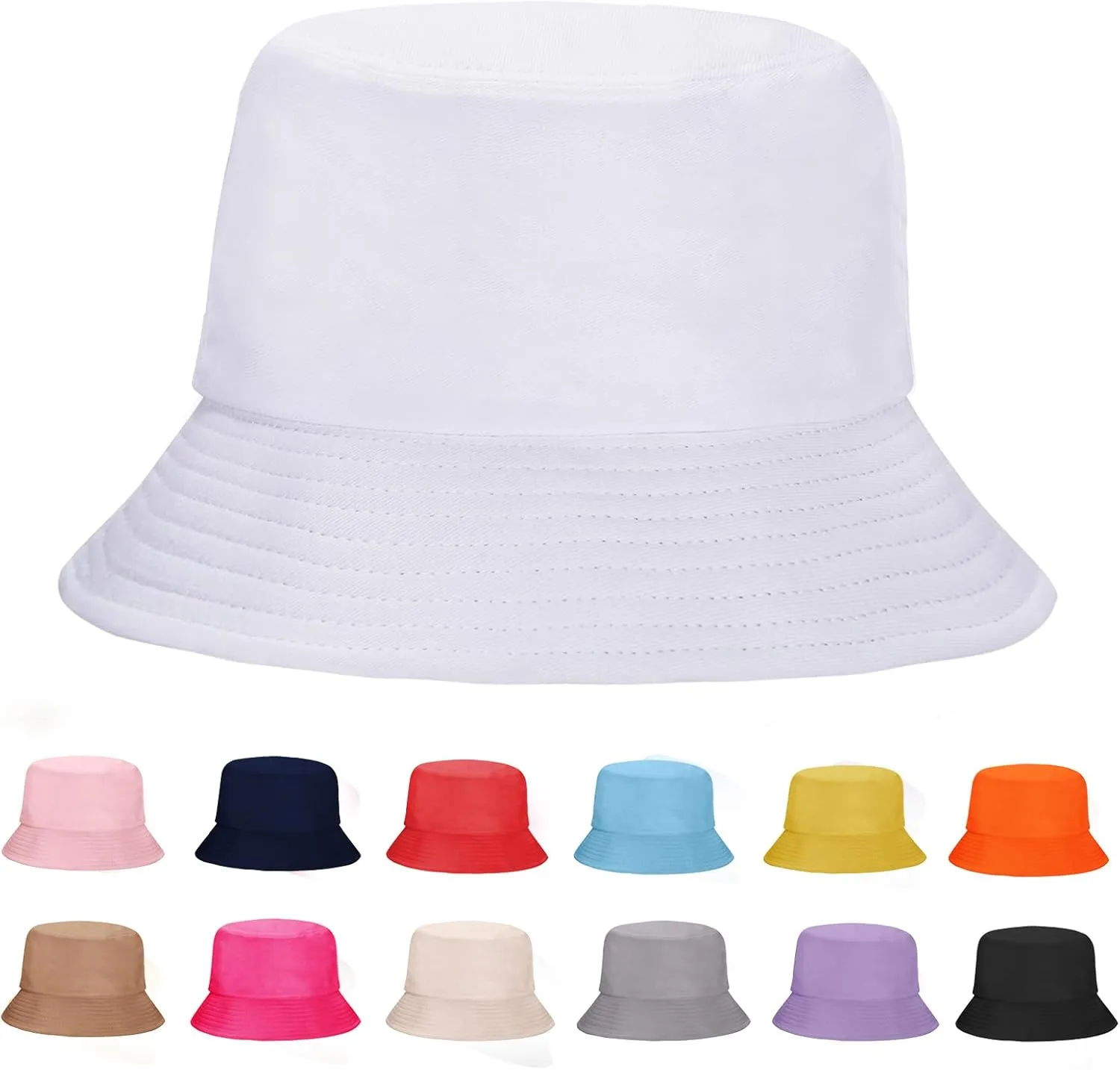 Rosoz 1 & 2 Pack Bucket Hat for Women Men Summer Travel Beach Sun Hat Outdoor Cap Unisex Bucket Hats