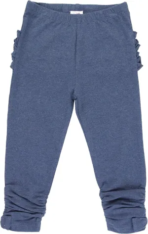 RuffleButts Baby/Toddler Girls Stretchy Ruched Bow Leggings