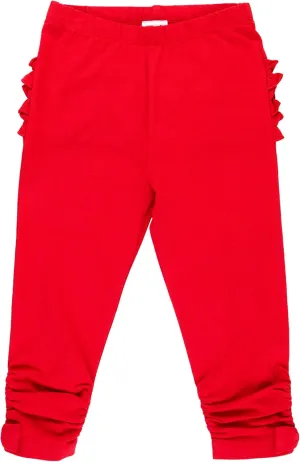 RuffleButts Baby/Toddler Girls Stretchy Ruched Bow Leggings