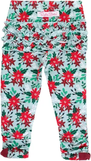 RuffleButts Baby/Toddler Girls Stretchy Ruched Bow Leggings