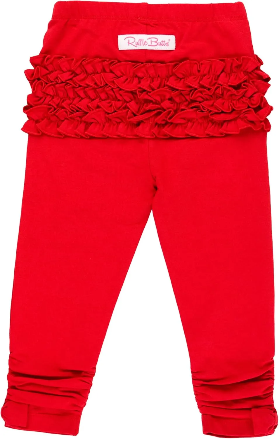 RuffleButts Baby/Toddler Girls Stretchy Ruched Bow Leggings