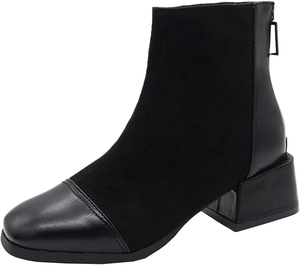 SBGMoSJ Womens Black Open Toe Booties And Ankle Boots Women's Wide Width Black Booties Fall Booties for Women 2023 Open Toe Fall Booties for Women No Heel Women Ankle Boots Winter