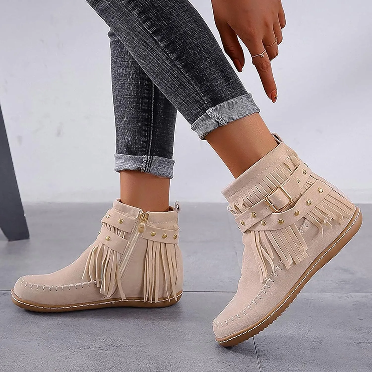 SBGMoSJ Womens Booties And Ankle Boots Low Heel Wide Width Booties for Women Plus Size Open Toe Booties for Women Low Heel Sexy Black Open Toe Booties for Women Red Cowboy Booties Women Ankle Boots