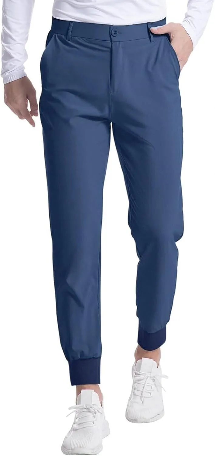 SGASY Men's Golf Joggers Pants with Pockets Slim Fit Stretch Sweatpants Running Travel Dress Work Pants for Men