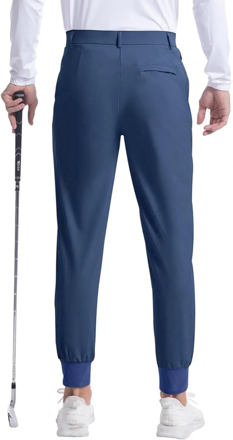 SGASY Men's Golf Joggers Pants with Pockets Slim Fit Stretch Sweatpants Running Travel Dress Work Pants for Men