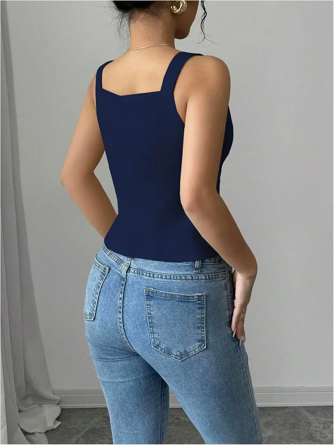 SHENHE Women's Button Up V Neck Vest Casual Business Waistcoat Blazer Vests Tank Top