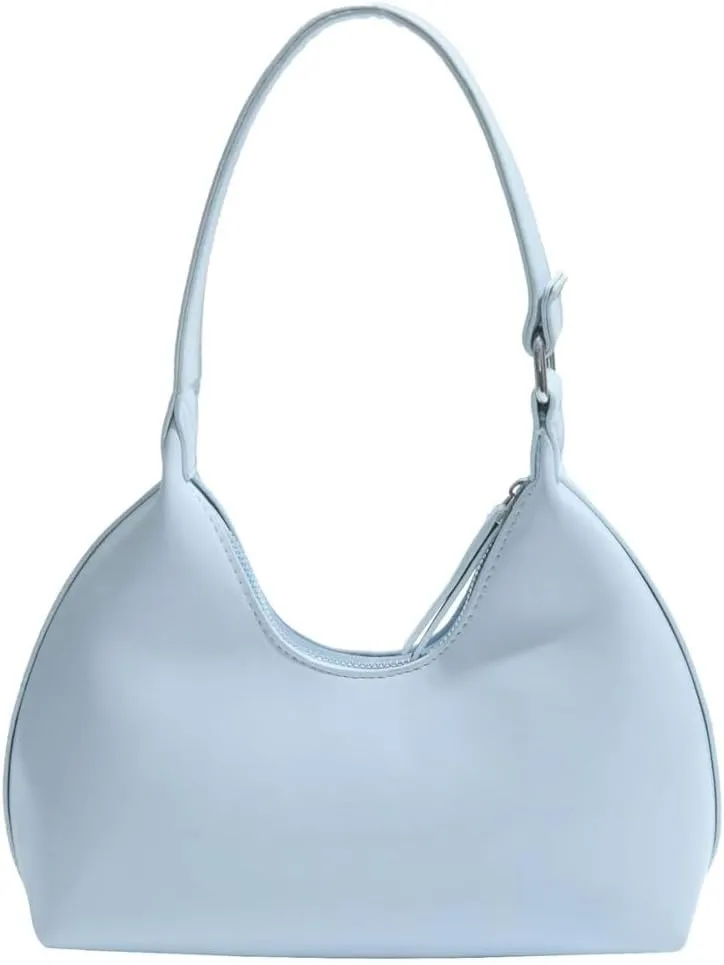 Shoulder Bag for Women Burgundy Y2k Handbag Trendy Vegan Leather Shoulder Purse Crescent Tote Underarm Purses