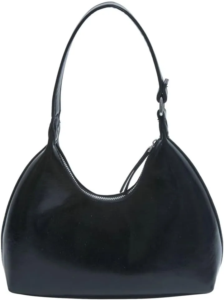 Shoulder Bag for Women Burgundy Y2k Handbag Trendy Vegan Leather Shoulder Purse Crescent Tote Underarm Purses
