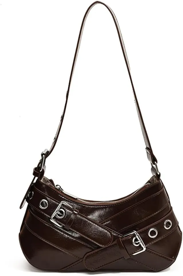 Shoulder Bag Y2k Purse for Women Punk Style Hobo Handbag Trendy Shoulder Purse Pu Leather Clutch Y2k Bag Fall Purse
