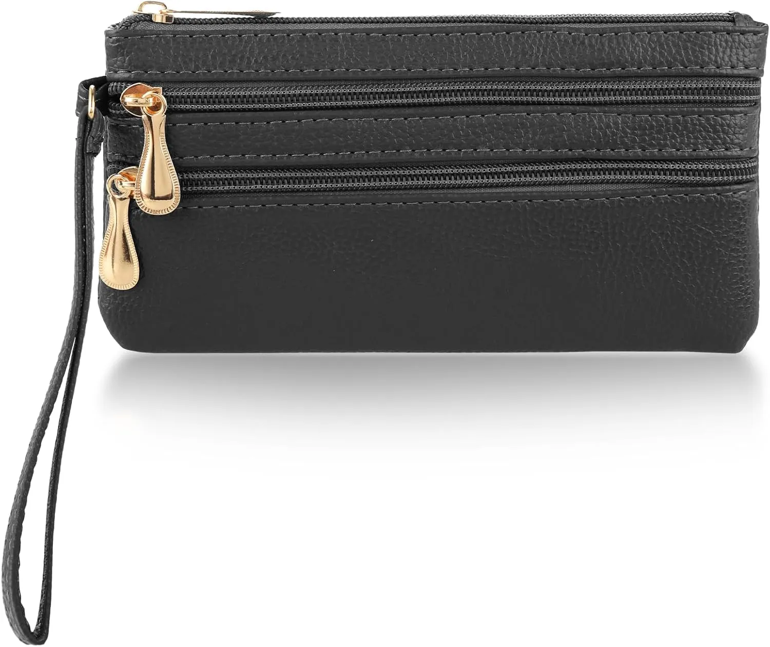 simarro Wristlet Clutch Purse, Soft Leather Long Multi-pocket Wrist Bag With Strap Portable Wallet for Women