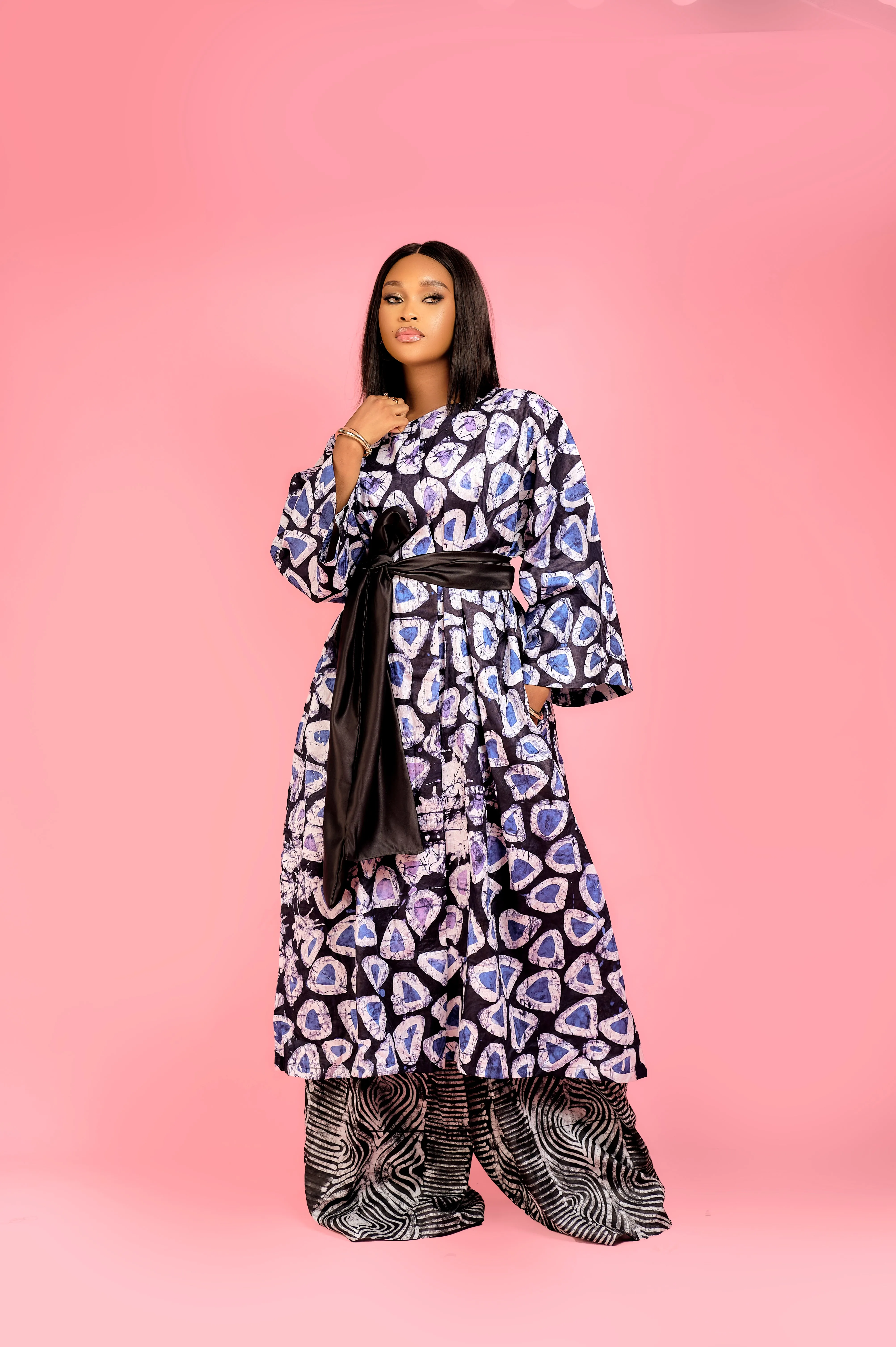 Simbiat adire kimono jacket