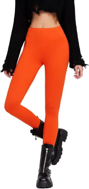 sissycos Women's 80s Leggings Neon Artistic Splash Printed Buttery Soft Stretchy Pants