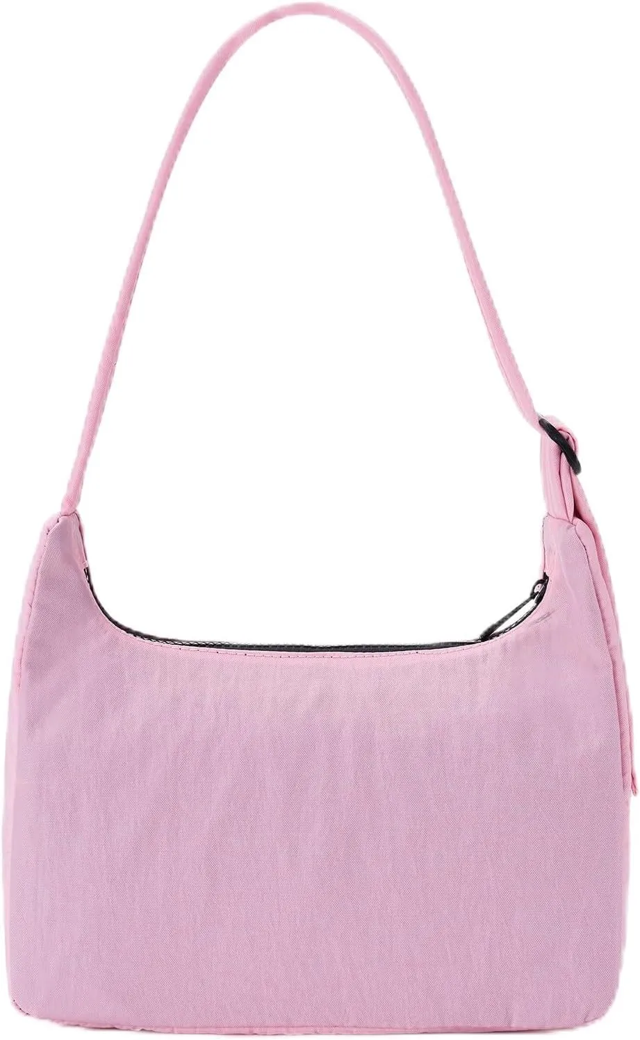 Small Nylon Shoulder Bag for Women Mini Crescent Purse with Adjustable Quilted Strap for Travel Casual Everyday