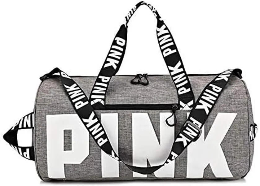 Sports Gym Bag Large Capacity Travel Duffel Bag Sport Shoes Bag with Wet Pocket Compartment for Men and Women Lightweight Multiple Colors (GREY)