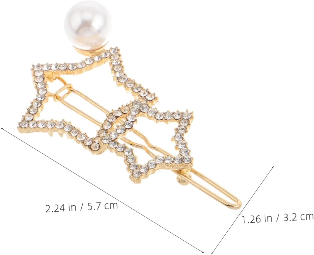 Star Hair Clips with Rhinestones and Accents Elegant Hair for Women and Versatile Star