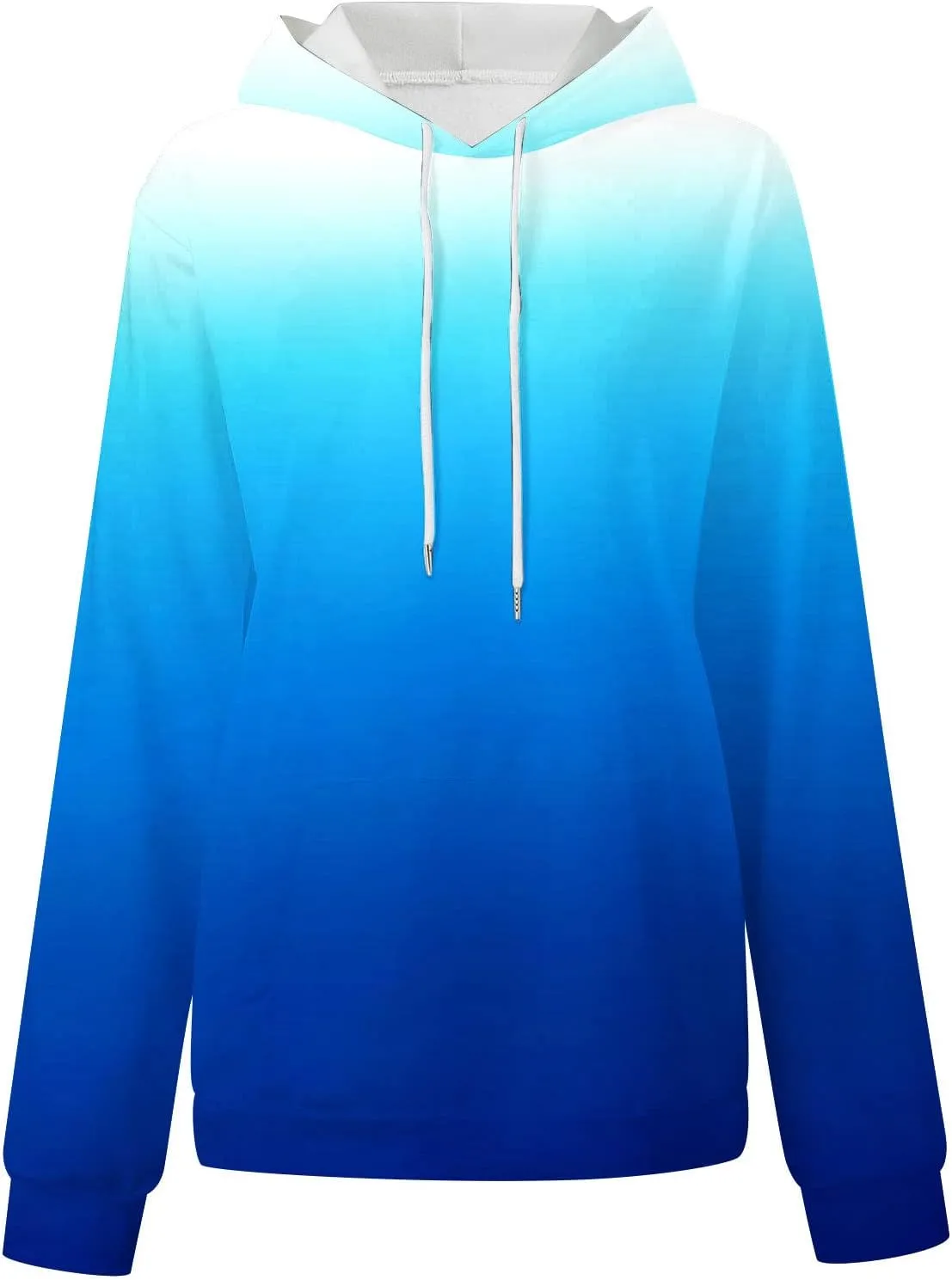 Stessotudo Oversized Hoodies for Women Casual Gradient Pullover Sweatshirts with Pocket Long Sleeve Trendy Y2K Hooded Tops