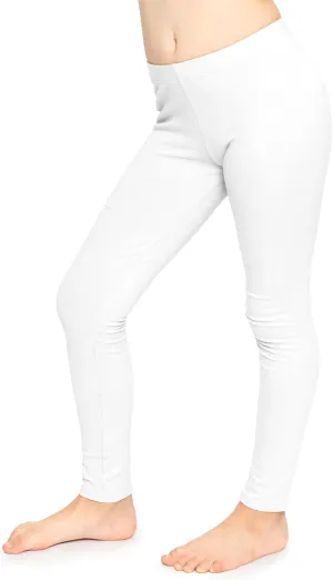 STRETCH IS COMFORT Girl's Cotton Footless Leggings | Stretchy | Size 2-16
