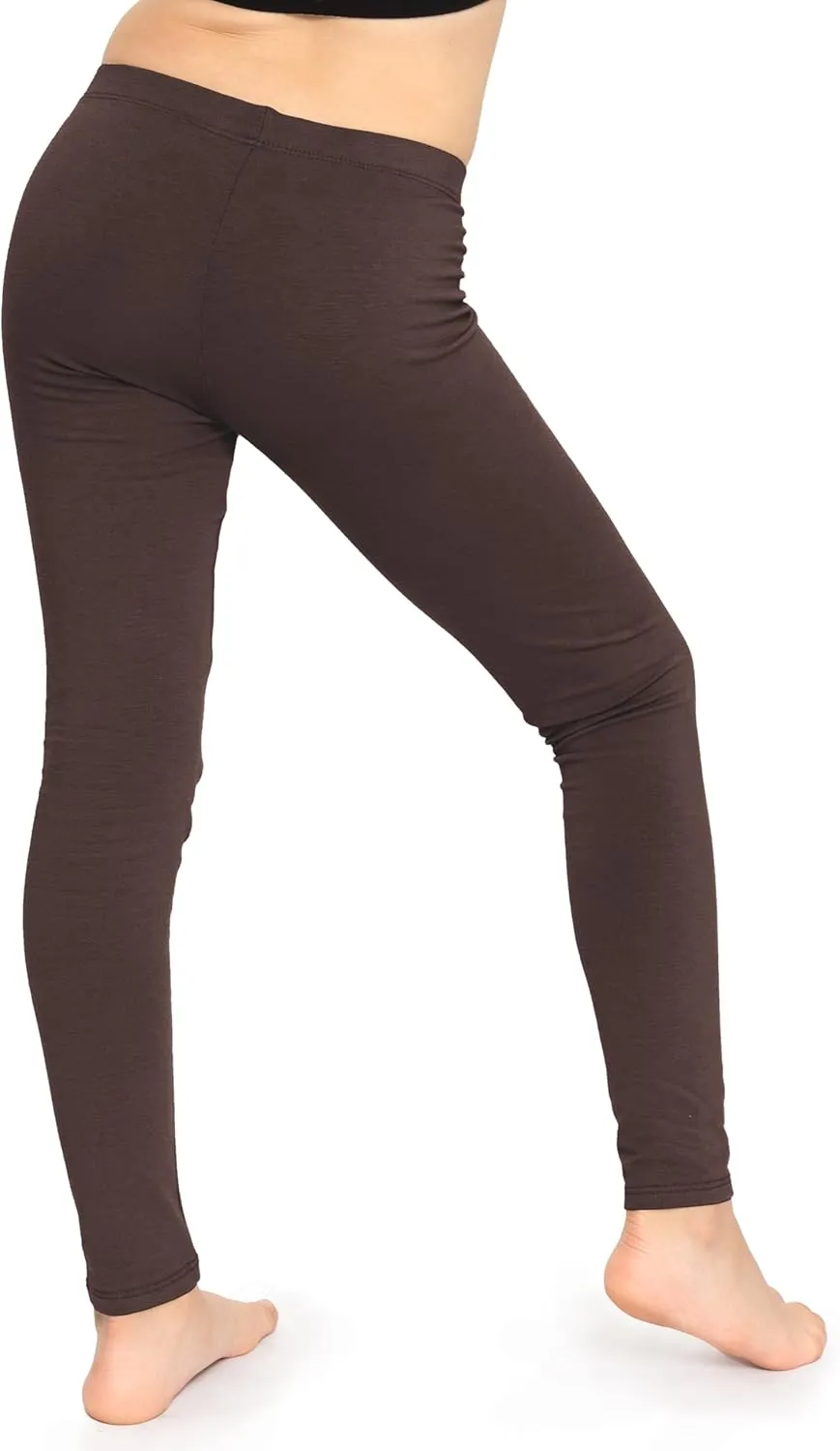STRETCH IS COMFORT Girl's Cotton Footless Leggings | Stretchy | Size 2-16