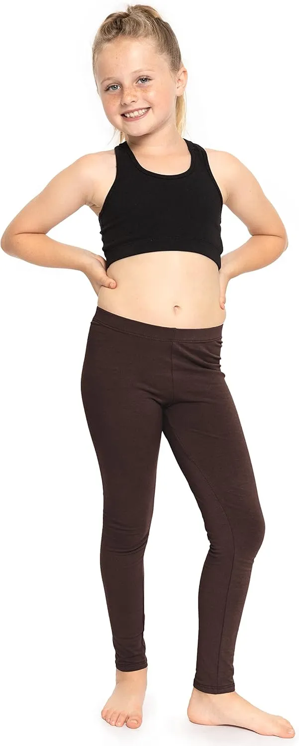 STRETCH IS COMFORT Girl's Cotton Footless Leggings | Stretchy | Size 2-16