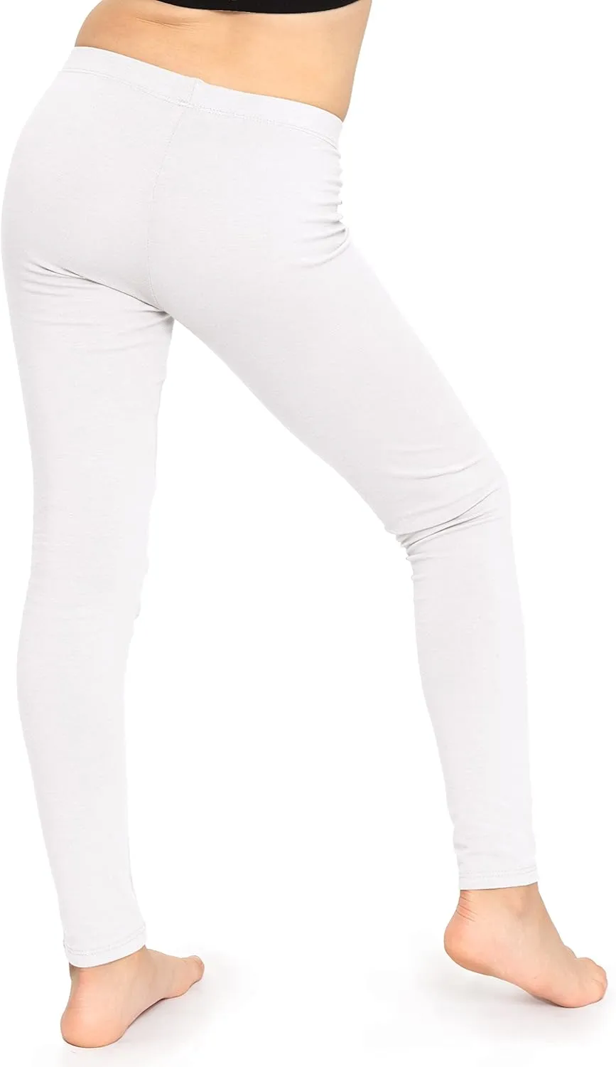 STRETCH IS COMFORT Girl's Cotton Footless Leggings | Stretchy | Size 2-16