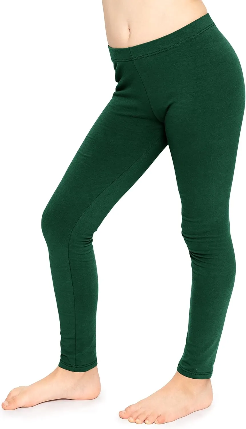 STRETCH IS COMFORT Girl's Cotton Footless Leggings | Stretchy | Size 2-16