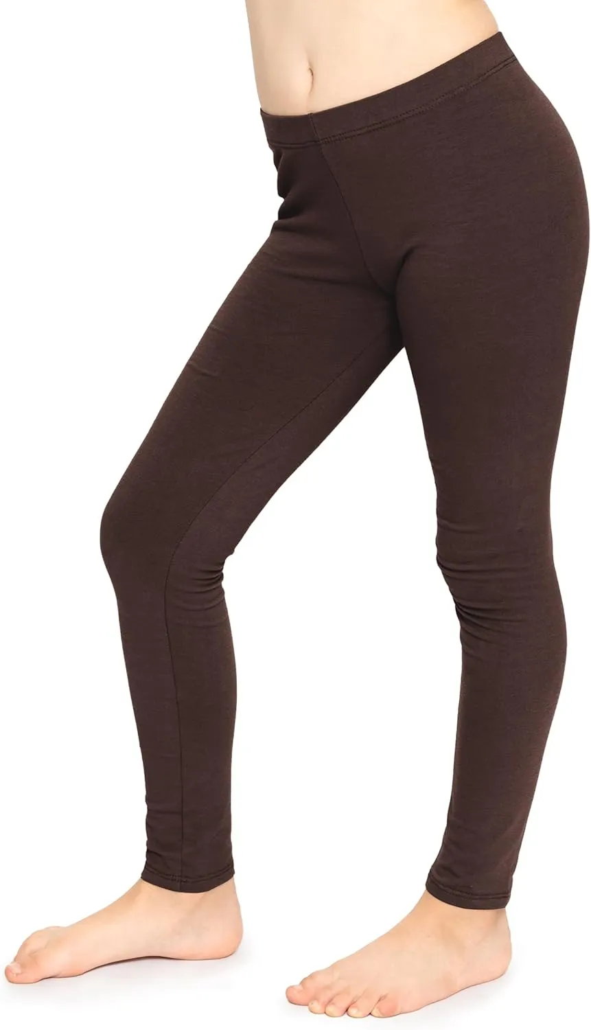 STRETCH IS COMFORT Girl's Cotton Footless Leggings | Stretchy | Size 2-16