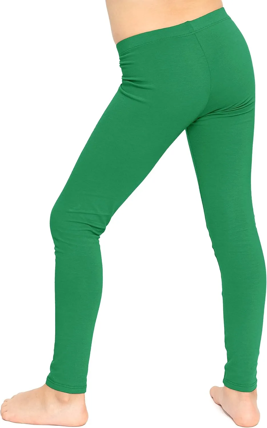 STRETCH IS COMFORT Girl's Cotton Footless Leggings | Stretchy | Size 2-16