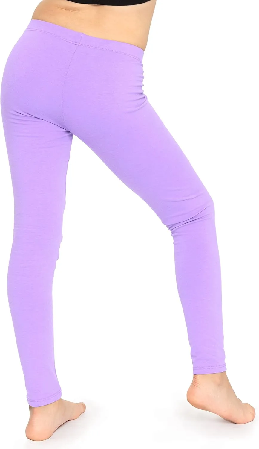 STRETCH IS COMFORT Girl's Cotton Footless Leggings | Stretchy | Size 2-16