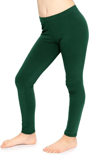 STRETCH IS COMFORT Girl's Cotton Footless Leggings | Stretchy | Size 2-16