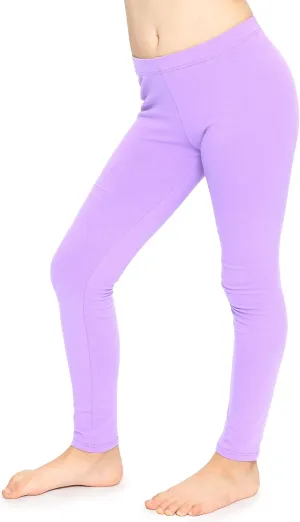 STRETCH IS COMFORT Girl's Cotton Footless Leggings | Stretchy | Size 2-16