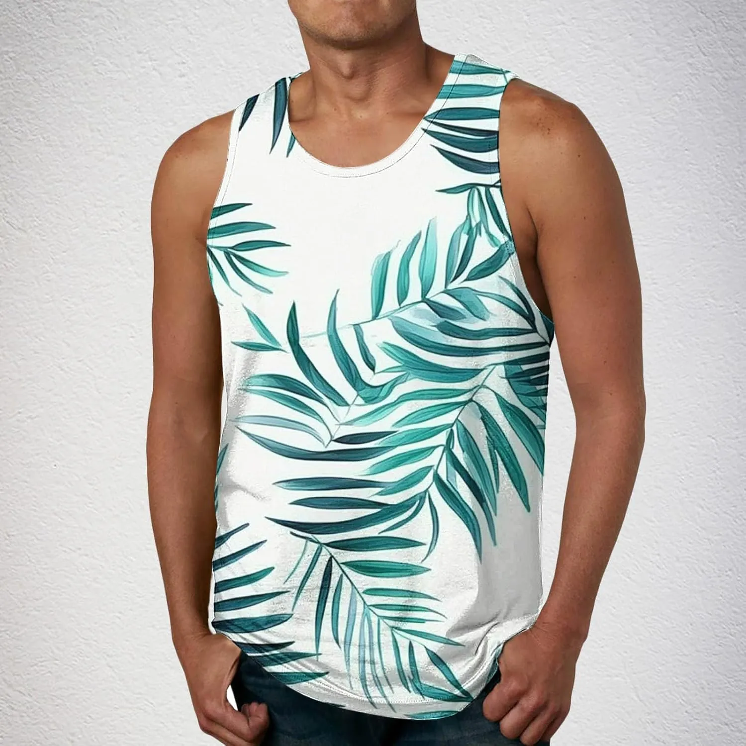 Tank Tops Men Casual Cotton Undershirt Workout Muscle Shirt Hawaiian Beach Sleeveless Shirts Summer T Shirt