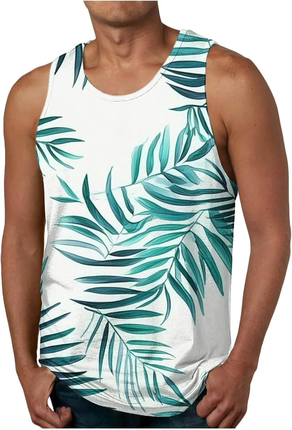 Tank Tops Men Casual Cotton Undershirt Workout Muscle Shirt Hawaiian Beach Sleeveless Shirts Summer T Shirt